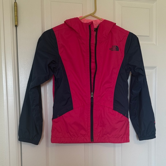 The North Face Kids' Fuchsia and Navy Raincoat - Picture 2 of 5